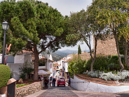 Mijas is one of the most beautiful 'white' villages of Andalucia. It is in the Alpujarra mountains above the coastのeditorial素材