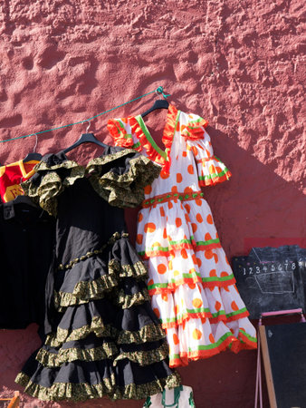 Flea market items on the Market at the Feria Ground in Fuengirola on the Costa del Sol Spainのeditorial素材