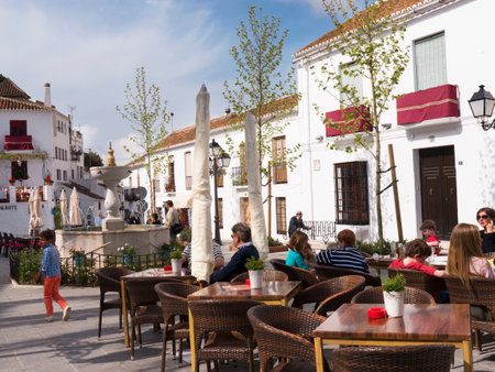 Mijas one of the most beautiful 'white' villages of Andalucia. It is in the Alpujarra mountains above the coastのeditorial素材