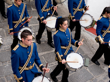Easter procession in Mijas one of the most beautiful 'white' villages of Andalucia. It is in the...