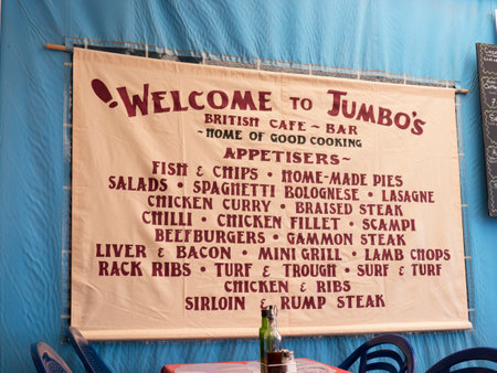 Beach Bar in Fuengirola a large resort town on the Costa del Sol in the province of Mlaga  Spainのeditorial素材