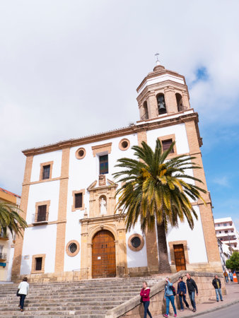 Ronda a mountain village in Andalucia sited high above a Gorge in the Mountains above the Costa del Sol in Spainのeditorial素材