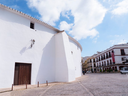 Ronda a mountain village in Andalucia sited high above a Gorge in the Mountains above the Costa del Sol in Spainのeditorial素材