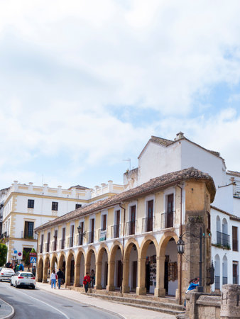 Ronda a mountain village in Andalucia sited high above a Gorge in the Mountains above the Costa del Sol in Spainのeditorial素材