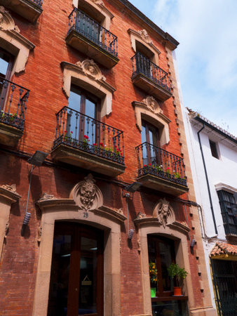 Ronda a mountain village in Andalucia sited high above a Gorge in the Mountains above the Costa del Sol in Spainのeditorial素材