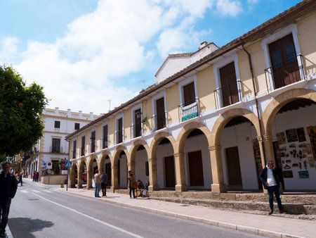 Ronda a mountain village in Andalucia sited high above a Gorge in the Mountains above the Costa del Sol in Spainのeditorial素材