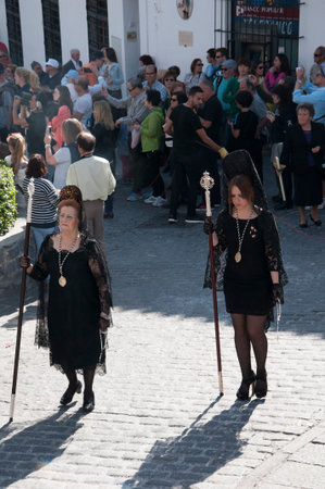 Easter processions in Mijas one of the most beautiful 'white' villages of Andalucia. It is in the...