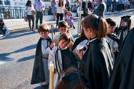 Easter Procession in Mijas one of the most beautiful 'white' villages of Andalucia. It is in the...