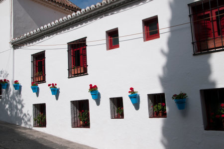 Mijas one of the most beautiful 'white' villages of Andalucia. It is in the Alpujarra mountains above the coastのeditorial素材