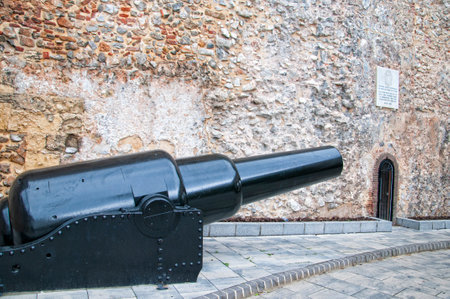 Fortifications on the Rock of Gibraltar at the entrance to the Mediterranean Seaのeditorial素材