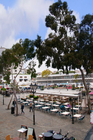 Casemates Square on the Rock of Gibraltar at the entrance to the Mediterranean Seaのeditorial素材