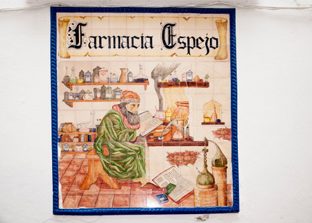 Ceramic Plaque in the old town of Marbella on the Costa del Solのeditorial素材