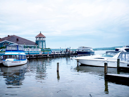 Night Falls over the Potomac River  in Alexandria Virginia USAのeditorial素材