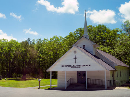 Chapel near Babcock State Park West Virginia USAのeditorial素材