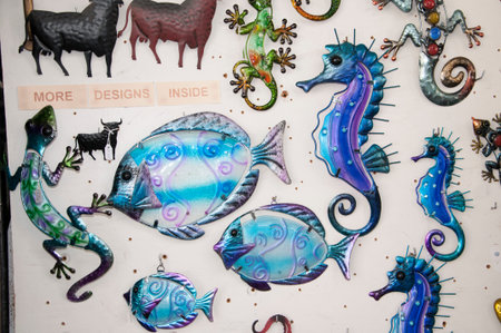 Tourist items in Mijas a mountain Village above the Costa del Sol in Spainの写真素材