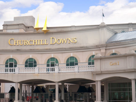 Churchill Downs home of the Kentucky Derby in Louisville USAのeditorial素材
