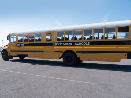 Schoolbus at Car Park in Bardstown Kentucky USA