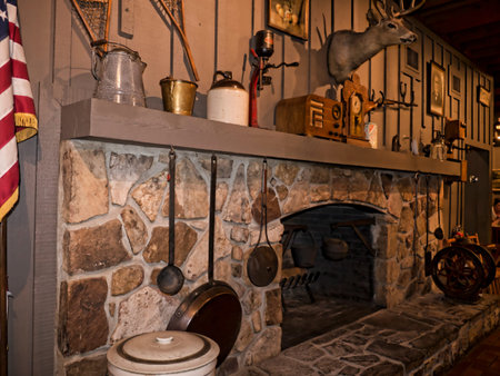 Rustic details in Cafe in Bardstown Kentucky the town In 2012 was voted as the Most Beautiful Small Town in Americaのeditorial素材