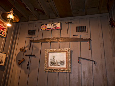 Rustic details in Cafe in Bardstown Kentucky the town In 2012 was voted as the Most Beautiful Small Town in Americaのeditorial素材