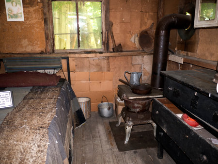 Cabin Display in the Museum of Appalachia Clinton Tennesee USAのeditorial素材