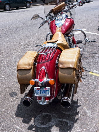 Motorcycle in Mount Airy North Carolina USAのeditorial素材