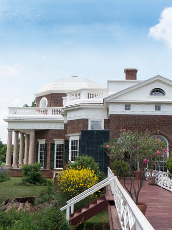 Monticello the graceful house built by Thomas Jefferson on the Potomac River near Richmond Virginia  USAのeditorial素材