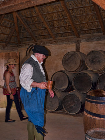 Historic Jamestown on the James River where the earliest European settlers established their first colony in Virginia USAのeditorial素材