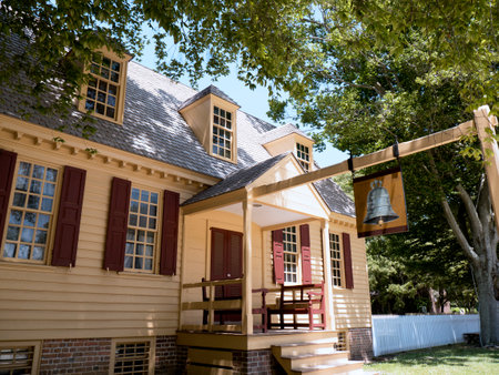 Historic Colonial Williamsburg where the earliest European settlers established their first colony in Virginia USAのeditorial素材