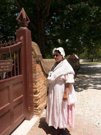 Historic Colonial Williamsburg where the earliest European settlers established their first colony in Virginia USAのeditorial素材