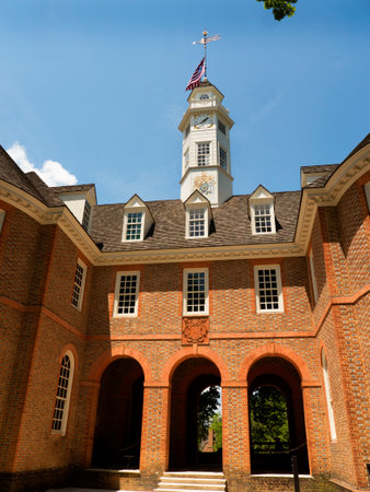 The Governors Palace in Historic Colonial Williamsburg where the earliest European settlers established their first colony in Virginia USAのeditorial素材