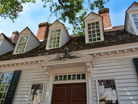 Historic Colonial Williamsburg where the earliest European settlers established their first colony in Virginia USAのeditorial素材