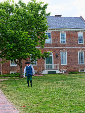 Colonial Williamsburg where the earliest European settlers established their first colony in Virginia USAのeditorial素材