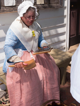 Colonial Williamsburg where the earliest European settlers established their first colony in Virginia USAのeditorial素材