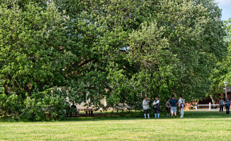 Historic Colonial Williamsburg where the earliest European settlers established their first colony in Virginia USAのeditorial素材