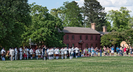 Historic Colonial Williamsburg where the earliest European settlers established their first colony in Virginia USAのeditorial素材