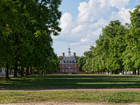Historic Colonial Williamsburg where the earliest European settlers established their first colony in Virginia USAのeditorial素材