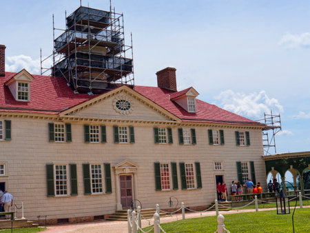 Mount Vernon was the plantation home of George Washington, first President of the United States. The estate is situated on the banks of the Potomac River in Fairfax County, Virginiaのeditorial素材