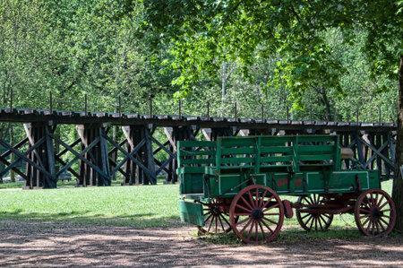 The Train Trestle in the town of Harpers Ferry in Virginia USAのeditorial素材