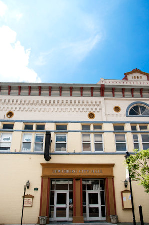 Lewisburg is a small town in West Virginia with a historic park in the Centre . The buildings on Main Streetのeditorial素材