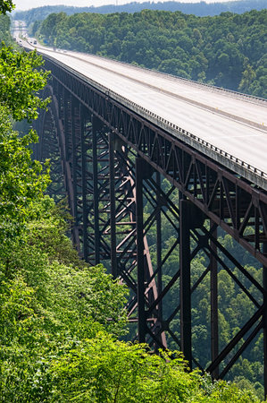New River Gorge Bridge in Babcock State Park West Virginia USAのeditorial素材