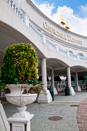 Churchill Downs home of the Kentucky Derby in Louisville USAのeditorial素材