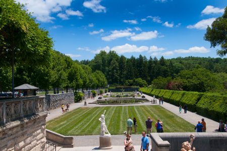 House and Garden at a large private estate and tourist attraction in Asheville, North Carolinaのeditorial素材