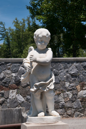 Garden at the Biltmore Estate a large private estate and tourist attraction in Asheville, North Carolina.のeditorial素材