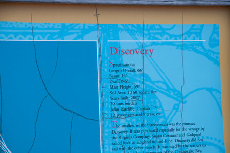 Historic Jamestown on the James River where the earliest European settlers established their first colony in Virginia USAのeditorial素材