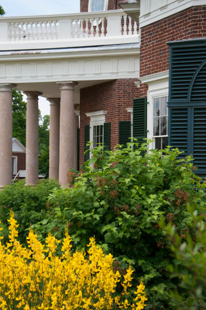 the graceful house built by Thomas Jefferson on the Potomac River near Richmond Virginia  USAのeditorial素材