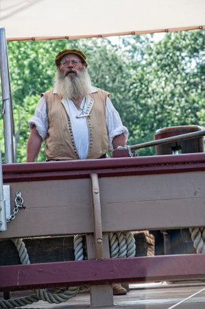 Historic Jamestown on the James River where the earliest European settlers established their first colony in Virginia USAのeditorial素材