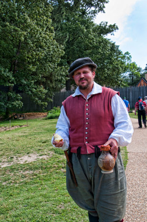 Historic Jamestown on the James River where the earliest European settlers established their first colony in Virginia USAのeditorial素材
