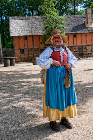 Historic Jamestown on the James River where the earliest European settlers established their first colony in Virginia USAのeditorial素材
