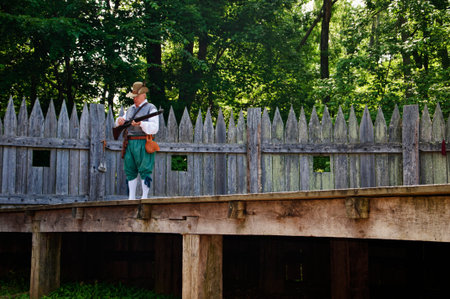 Historic Jamestown on the James River where the earliest European settlers established their first...