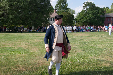 Battle Re-enactment in Historic Colonial Williamsburg where the earliest European settlers...